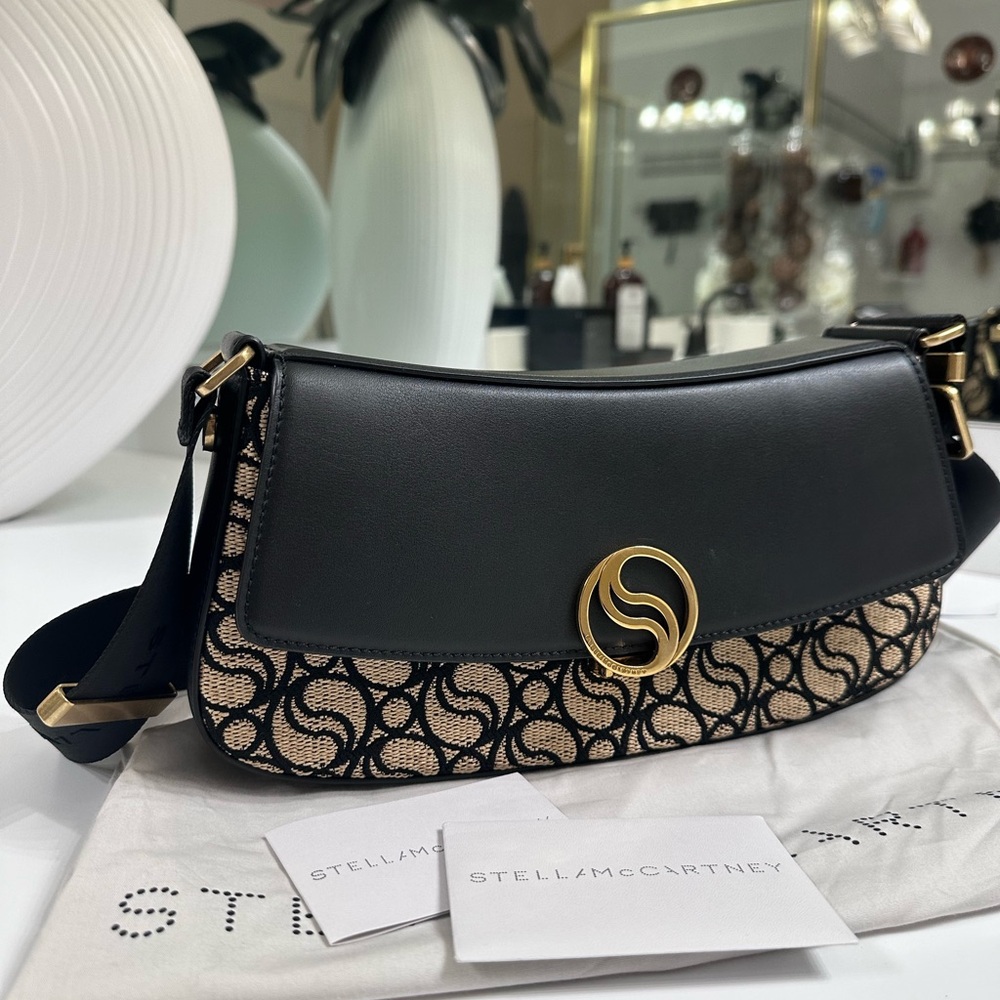 $1890 NWT Stella McCartney  S-Wave monogram shoulder bag